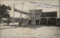 Jordan's One Stop Service Station Hartsville, SC Postcard Postcard Postcard