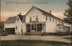 Florence V. CIlleye Store and Post Office Plymouth, VT Postcard Postcard Postcard