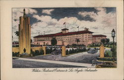 Wilshire Boulevard Entrance, Los Angeles Ambassador Postcard
