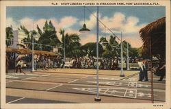 Shuffleboard Players in Stranahan Park Fort Lauderdale, FL Postcard Postcard Postcard