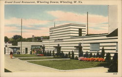 Grand Stand Restaurant, Wheeling Downs West Virginia Postcard Postcard Postcard