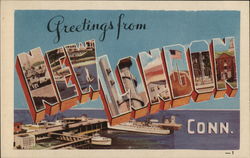 Greetings from New London, Connecticut Postcard Postcard Postcard