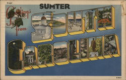 Greetings from Sumter South Carolina Postcard Postcard Postcard
