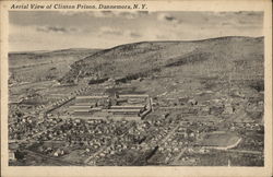 Aerial View of Clinton Prison Postcard
