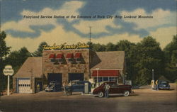 Fairyland Service Station, Rock City Postcard