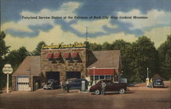Fairyland Service Station at the Entrance of Rock City Lookout Mountain, GA Postcard Postcard Postcard