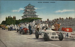 Motor Speedway Pagoda Postcard