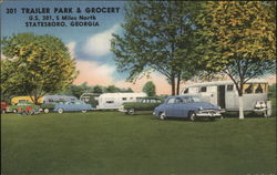 301 Trailer Park & Grocery Statesboro, GA Postcard Postcard Postcard