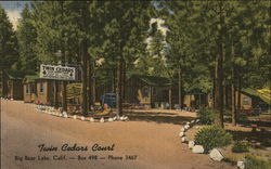 Twin Cedars Court Big Bear Lake, CA Postcard Postcard Postcard
