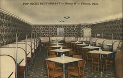 Pop Hicks Restaurant Clinton, OK Postcard Postcard Postcard