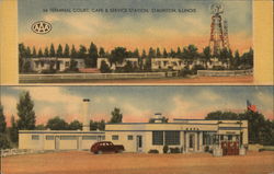 66 Terminal Court, Cafe and Service Station Staunton, IL Postcard Postcard Postcard