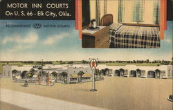Motor Inn Courts Postcard