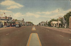 Highway U.S. 66 Through Tucumcari New Mexico Postcard Postcard Postcard