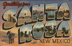 Greetings from Santa Rosa, New Mexico Postcard Postcard Postcard