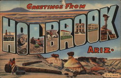 Greetings from Holbrook, Arizona Postcard Postcard Postcard