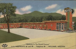 Highlander Motel Williams, AZ Postcard Postcard Postcard