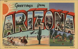 Greetings from Arizona Postcard Postcard Postcard