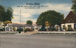 Garden Motel San Bernardino, CA Postcard Postcard Postcard