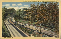 Arroyo-Seco Parkway - U. S. Highway 66 Los Angeles, CA Postcard Postcard Postcard