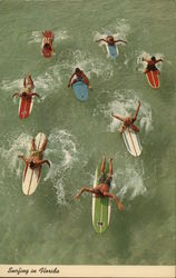 Surfing in Florida Postcard