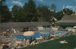 Equinox House, Marble Terrace Swimming Pool, Manchester in the Mountains Vermont Postcard Postcard Postcard