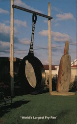 World's Largest Fry Pan Long Beach, WA Postcard Postcard Postcard