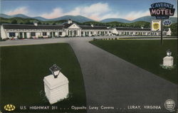 Caverns Motel Postcard