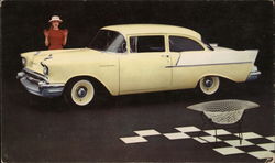 1957 Chevrolet "One-Fifty" 2-Door Sedan Postcard