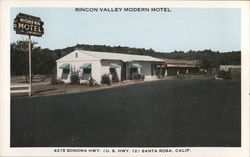 Rincon Valley Moder Motel Santa Rosa, CA Postcard Postcard Postcard