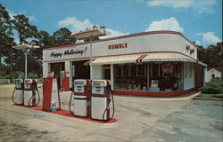 Smith's Esso Service Station Postcard