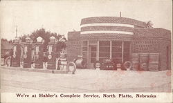 We're at Hahler's Complete Service Postcard