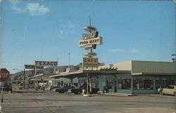 Shopping Center in Baker, California Postcard