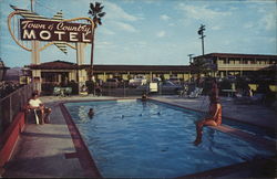 Town and Country Motel Postcard