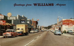 Greetings From Williams Postcard