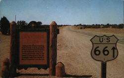 Goodnight Trail Marker, Route 66 Postcard