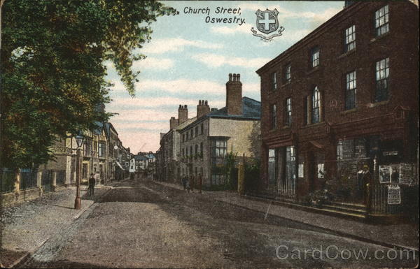 Looking Along Church Street Oswestry Shropshire England