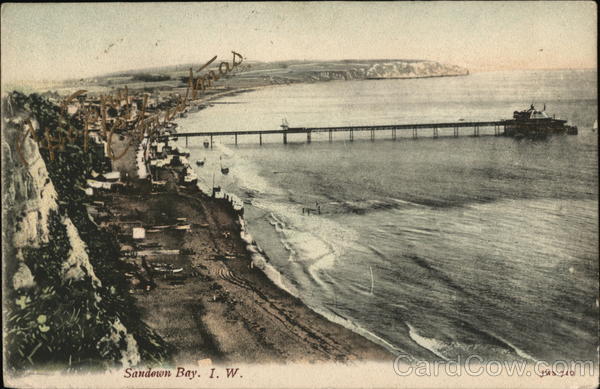 View of Sandown Bay Isle of Wight England