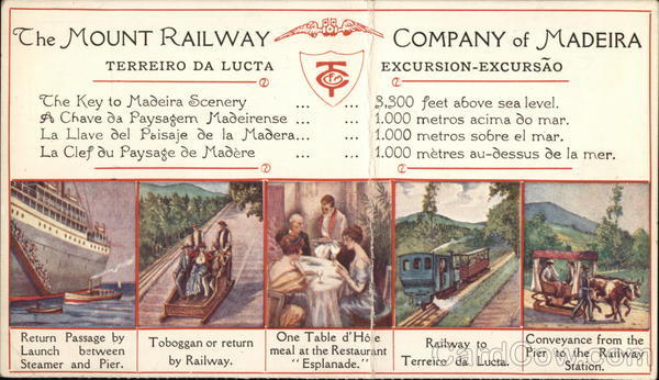 The Mount Railway, Company of Madeira Portugal