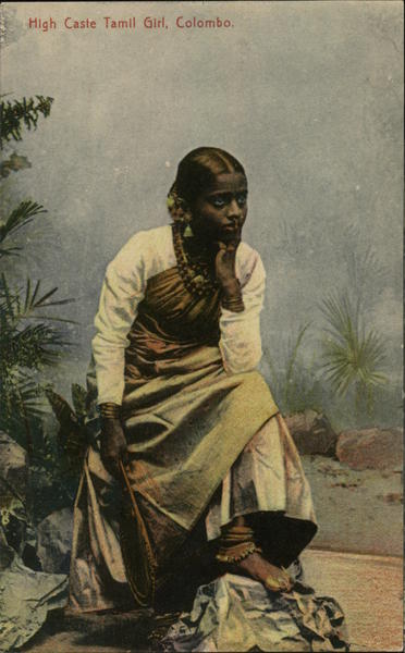 High Caste Tamil Girl, Colombo Ceylon (Sri Lanka) Southeast Asia