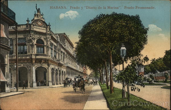 Habana. Prado Y Diario de la Marina. Prado Promenade Havana Cuba