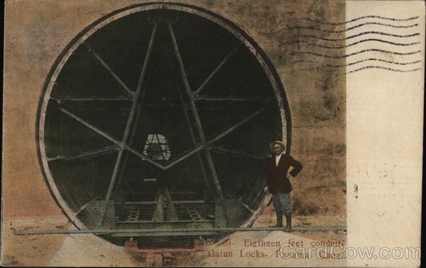 Eighteen feet conduit, Gatun Locks, Panama Canal