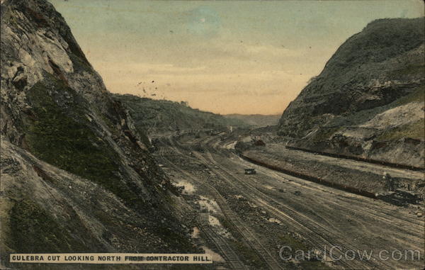 Culebra cut looking north from the contractor hill Panama