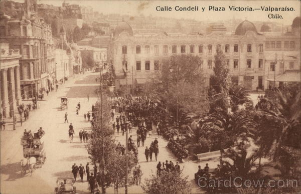 Calle Condell y Plaza Victoria Valparaiso Chile