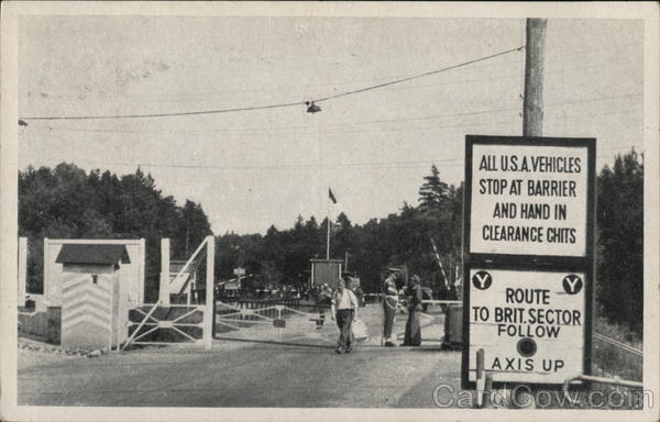 British-Russian Checkpoint on Zonal Border Helmstedt Germany