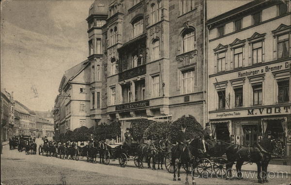 Eisenach, Hotel Der Rautenkranz der Wagenpark des hotels Germany