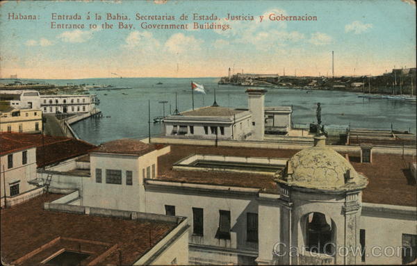 Havana - Entrance to the Bay, Government Buildings Cuba