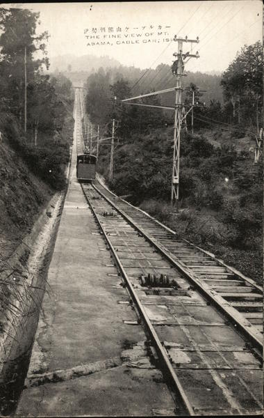The fine view of Mt. Asama Cable Car Japan