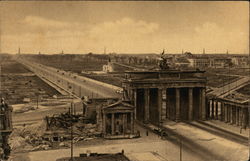 Brandenburg Gate After WWII Postcard