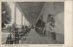 Veranda of Hotel Casa Granda, Santiago De Cuba Postcard