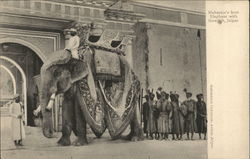 Maharaja's best elephant with Howdah, Jaipur Postcard